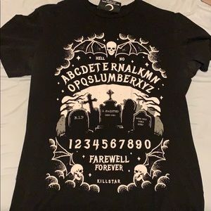 Size large black Ouija Killstar unisex tee